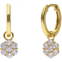 Lucardi Boucles d'oreilles 'Chic' or / transparent