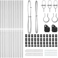vidaXL Poteaux de clôture 13 pcs Argent Ø32mm 150 cm Acier galvanisé