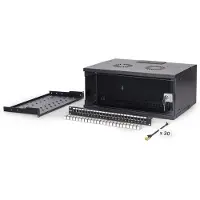 Digitus Kit réseau 19", boîtier mural 4U et accessoires, sw SOHO PRO version (4 HE, Rack 19 pouces), Armoire serveur, Noir