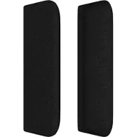 vidaXL Tête de lit avec oreilles noir 103x16x78/88 cm Tissu