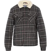 Dreimaster Veste mi-saison 'Vintage' gris / gris foncé / rouge