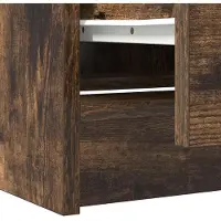 vidaXL Armoire TV chêne fumé 40x35x54 cm Bois composite