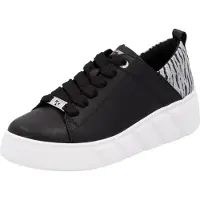 Rieker Baskets basses gris clair / noir