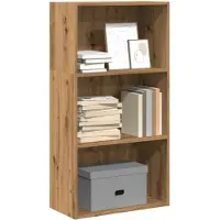 vidaXL Bibliothèque chêne artisanal 60x30x114 cm bois d'ingénierie