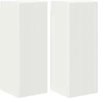 vidaXL : Meuble mural pour télévision, 2 pièces, blanc, en bois composite
