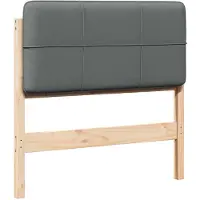 vidaXL Tête de lit rembourrée avec tête de lit marron et gris clair 100 cm