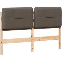 vidaXL Tête de lit rembourrée avec tête de lit marron et taupe 135 cm