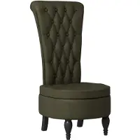 vidaXL Fauteuil-lit Vert olive 56,5 x 70 x 110 cm Cuir de daim synthétique