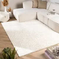 FRAAI Tapis scandinave - Lova Maze Crème | 80x150 cm | Rectangulaire | Pile haute
