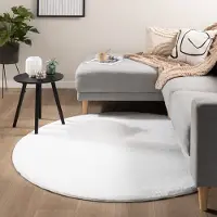 NATURL. Tapis oriental - Cozy Blanc | Ø 200 cm | Rond | Pile courte