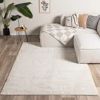 FRAAI Tapis japandi - Yori Abstract Lines Crème | 120x170 cm | Rectangulaire | Pile haute