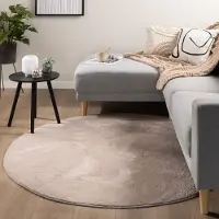 NATURL. Tapis oriental - Cozy Taupe | Ø 150 cm | Rond | Pile courte