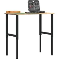 vidaXL Établi 100x60x(71,5-98) cm Chêne massif