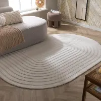 FRAAI Tapis de forme irrégulière - Arch Crème | 200x290 cm | Irréguliers | Pile haute