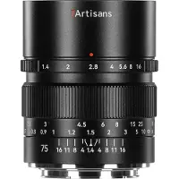 7artisans 75mm f/1.4 Canon RF - Zwart
