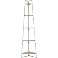 Home Deco Factory Etagère D'angle 5 Niveaux En Bois Et Métal