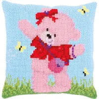 Vervaco Coussin brodé au point de croix , modèle "Popcorn Brie"
