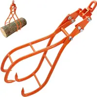 Vevor Pince Forestière pour Troncs 711,2 mm Pince de Levage pour Bois Bûches Crochets 4 Griffes Pivotante Capacité Charge 1000 kg Pince à Bois en Acier pour Tracteurs VTT Camions Chariots Élévateurs