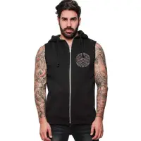 Outer Vision Veste Sans Manches de - Hawaiian Mask - Veste Sans Manches - M - pour Homme - noir - Taille M