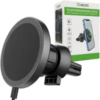 ISetchi Support de téléphone - Chargeur sans fil Qi - Chargeur rapide 15 watts - Grille de ventilation