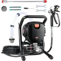 Vevor Système de Peinture par Pulvérisation 750 W 3000 PSI Pulvérisateur sans Air Portable 1,2 L/min Pistolet de Peinture avec Tuyau 7,6 m pour Peinture Intérieure Extérieure Fournitures Clôtures