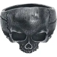 EtNox hard and heavy Bague de - Crâne - pour Homme - couleur argent - Taille M