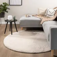 NATURL. Tapis rond à poils courts - Cozy Crème | Ø 270 cm | Rond | Pile courte