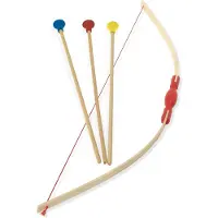 Vilac Arc en bois pour enfant - 3 flèches avec cible intégrée