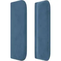 vidaXL Tête de lit LED bleu foncé 183x16x78/88 cm velours