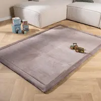 Little Olly Tapis de jeu lavable - Jip Taupe | 50x80 cm | Rectangulaire |