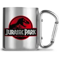 Jurassic Park Mug de - Mug avec Mousqueton - pour Indifférent - couleur argent - Taille Standard