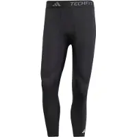Adidas Pantalon de sport 'Techfit Compression' gris clair / noir / blanc