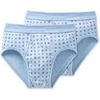 Schiesser Slip bleu / bleu clair / noir