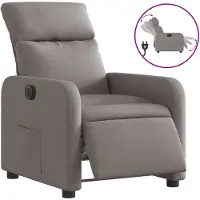 vidaXL Fauteuil relax électrique Tissu Taupe