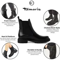 Tamaris Chelsea Boots noir