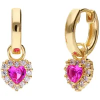 Lucardi Boucles d'oreilles 'Herz' or