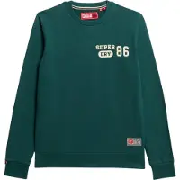 Superdry pour homme. M2013965A Sweat-shirt imprimé Vert athlétique (L), Casuel, Coton