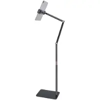 INF Support de sol pour tablettes et téléphones avec deux bras réglables