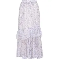 Dreimaster Jupe violet / blanc