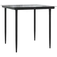 vidaXL Ensemble de jardin 3 pièces avec coussins Noir Poly Rattan