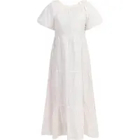 Mymo Robe orange fluo / rose / rouge vif / blanc