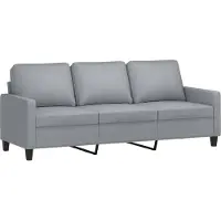 vidaXL Ensemble de canapés 4 pièces avec coussins Tissu gris clair