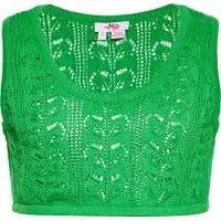 Mymo Tops en tricot vert gazon