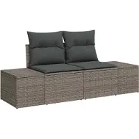 vidaXL Ensemble de canapés de jardin , 13 pièces, gris, en résine tressée