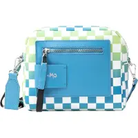 Mymo Sac à bandoulière azur / vert clair / noir / blanc