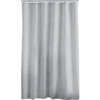 Douceur d'intérieur Rideau de douche avec crochets 180 x 200 cm polyester uni essencia Gris