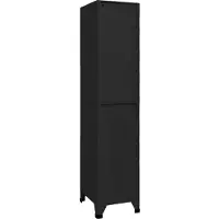 vidaXL Armoire à casiers Noir 38x45x180 cm Acier