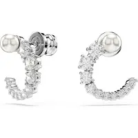 Swarovski Boucles d'oreilles 'Matrix' argent / blanc
