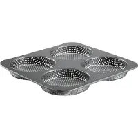 Westmark 4 Moule à pain pour hamburger Grand, 28x28cm, Moule à gâteau, Gris