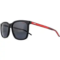 HUGO Lunettes de soleil rouge / noir